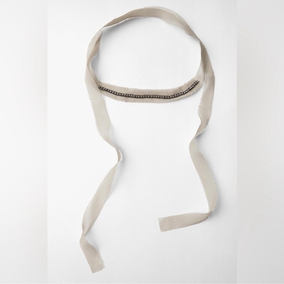 ZARA JEWEL CHOKER SCARF NECKLACE - Picture 5 of 5